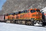 Eastbound grain train through Hoffman